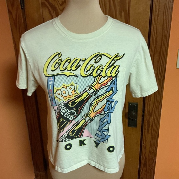 Coca-Cola Tokyo Graphic T-Shirt | Pop Art Soda Bottle Tee Short Sleeve Crewneck - Picture 5 of 10